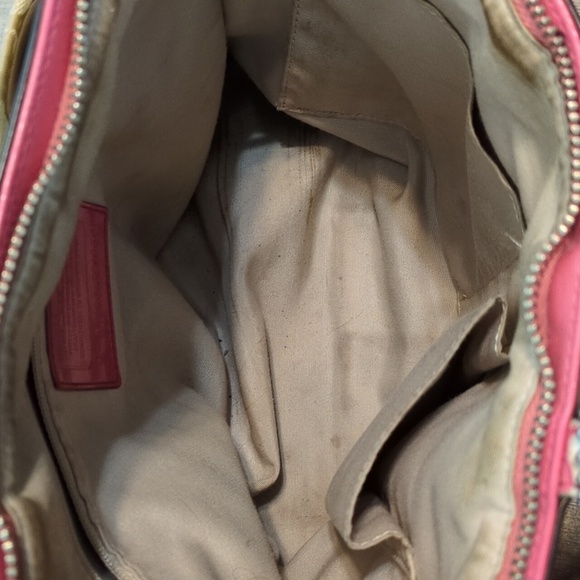 Coach Pink and Tan Women's Bag - Picture 5 of 14